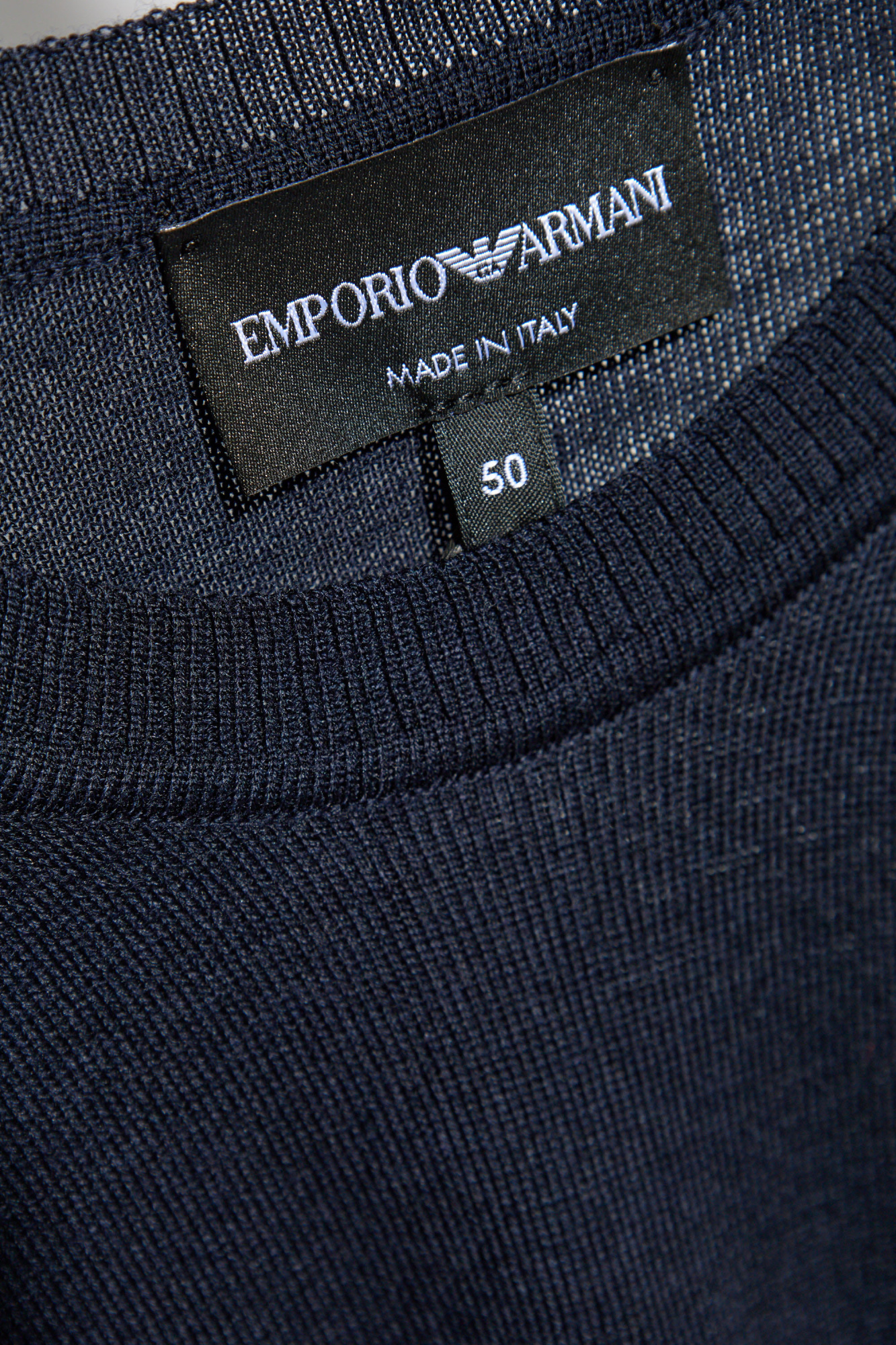 Navy blue Wool sweater from Emporio Armani Emporio Armani Vitkac Italy